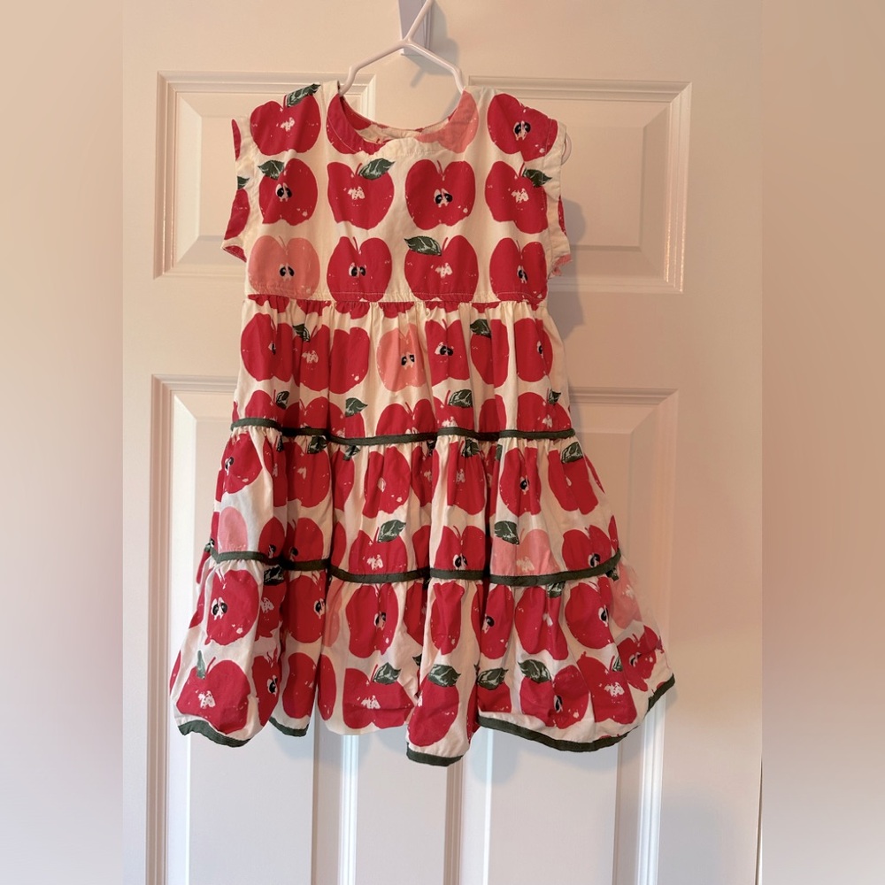 Pink Chicken 🍎 print dress